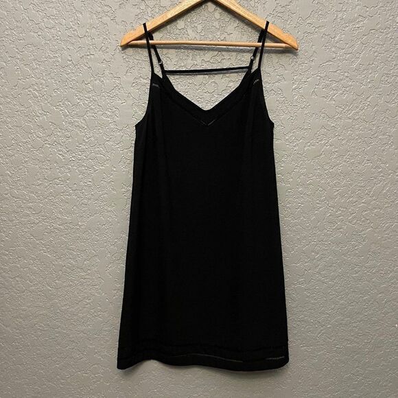 Gianni Bini Solid Black Cutout Slip Dress - Picture 2 of 8